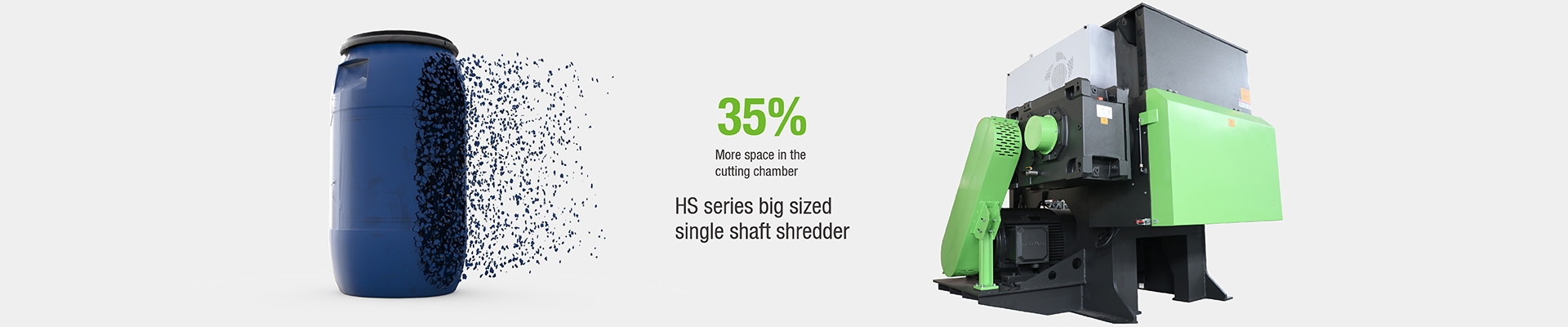 HS Series Single Shaft Hard Plastic Shredder